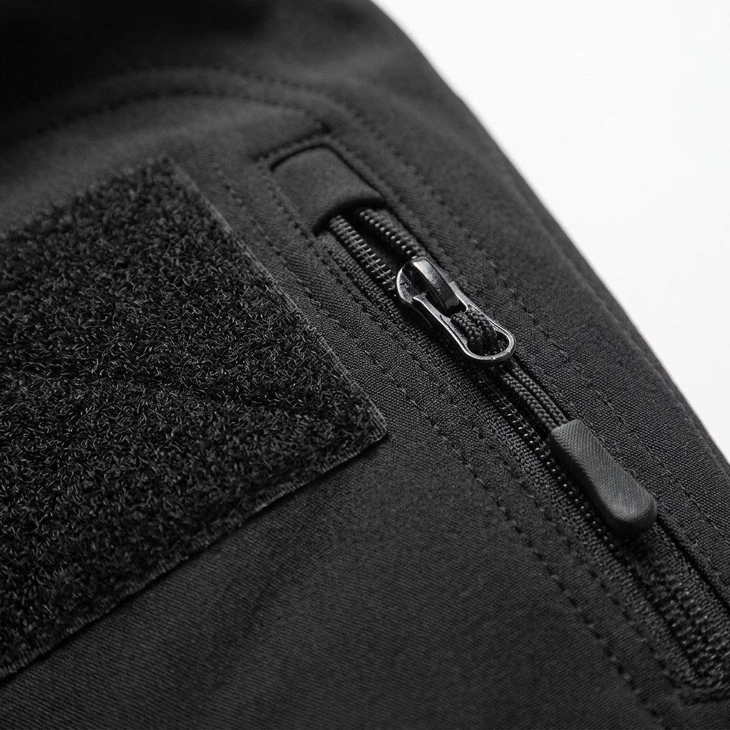 v2 sleeve velcro detail