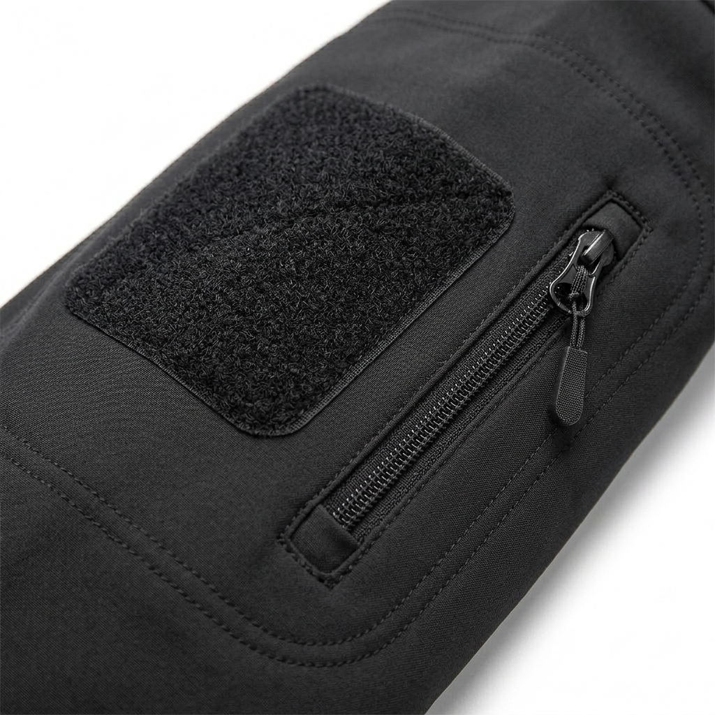 TactWild Vanguard Jacket sleeve pocket and velcro detail