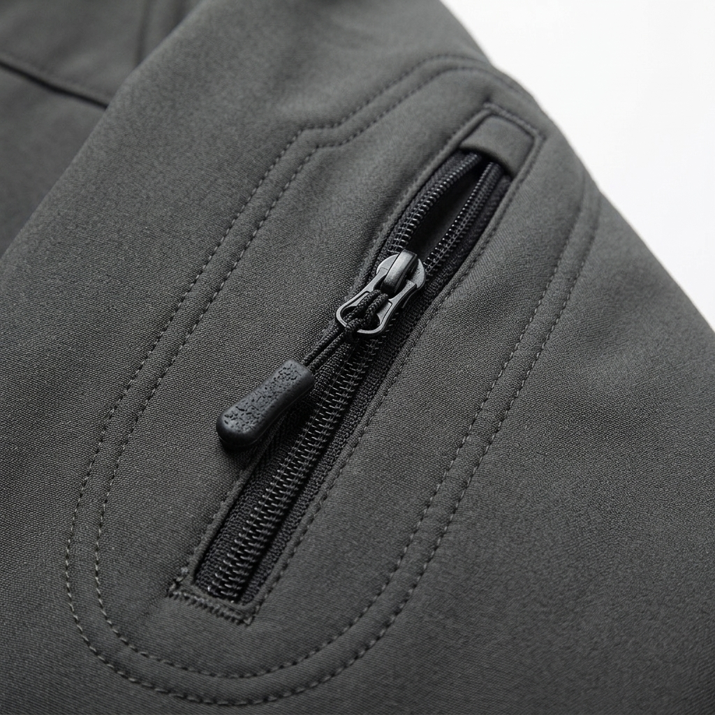 TactWild Striker Softshell Jacket chest zip pocket detail