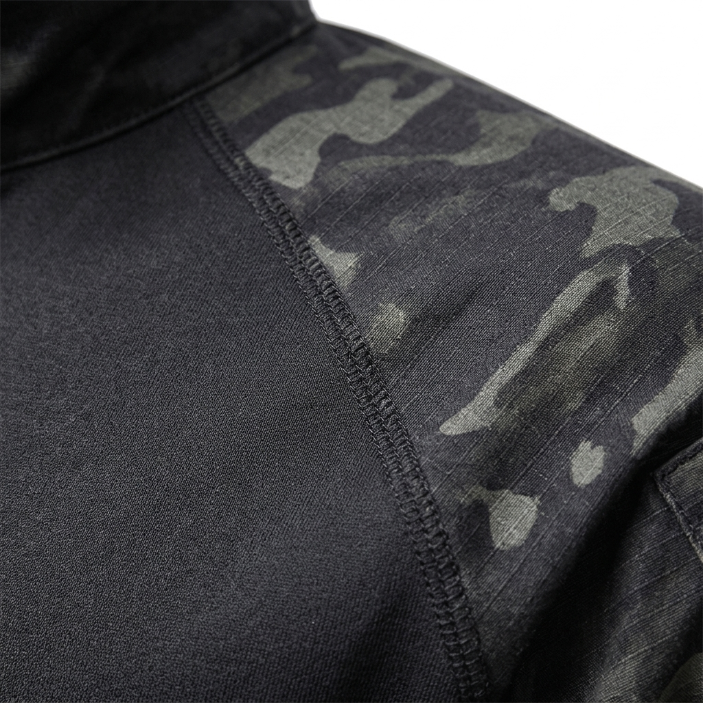 TactFleece Hybrid Shell raglan seam detail