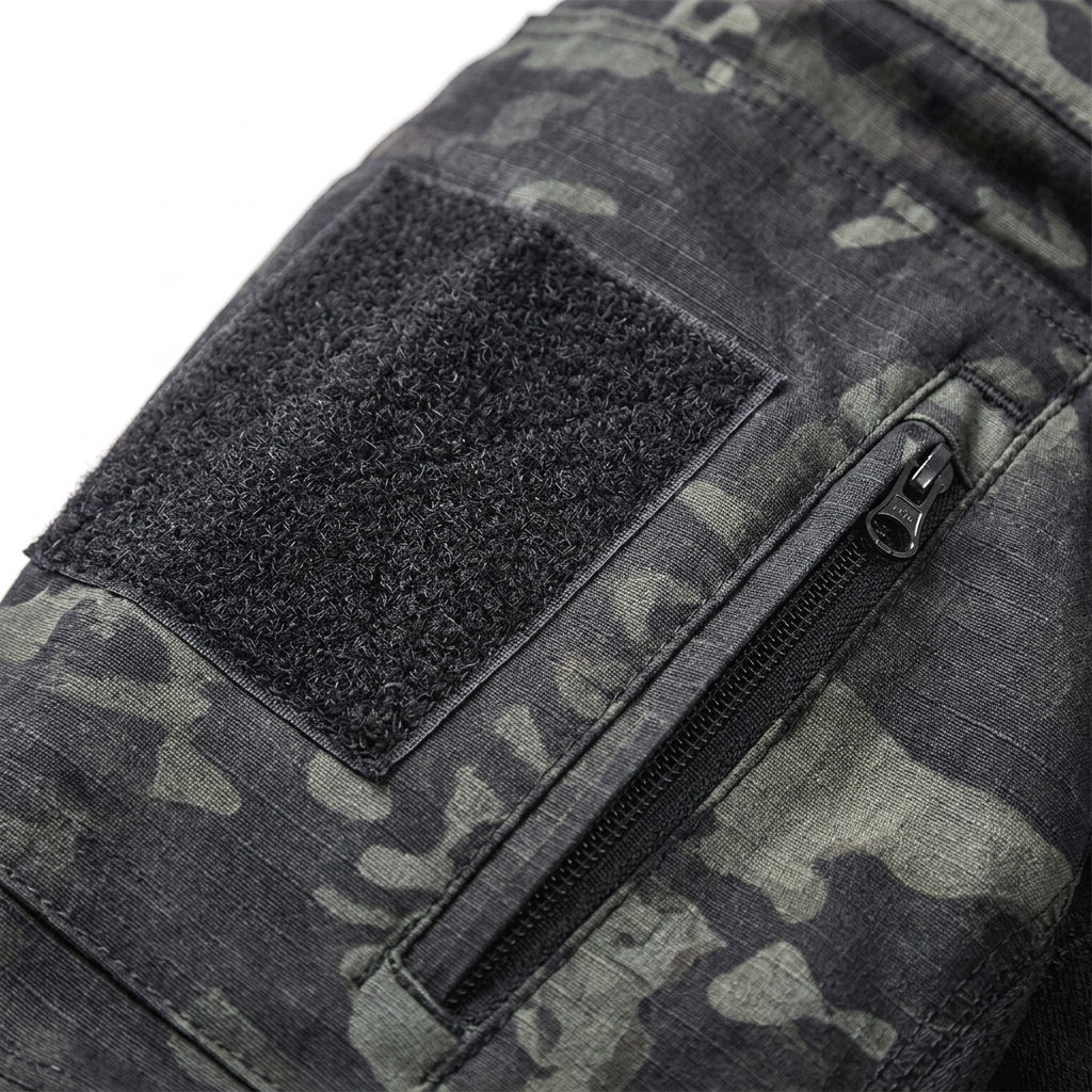 TactFleece Hybrid Shell upper arm velcro patch pocket